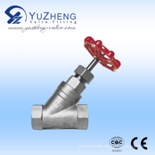 Stainless Steel 304/316 Y-Type Thread Globe Valve